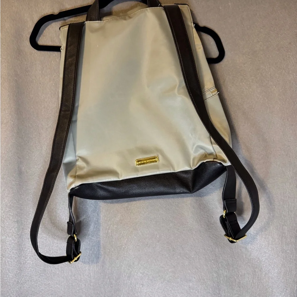 Steve Madden Gray and Black Backpack Minimalist Design. Excellent Condition.